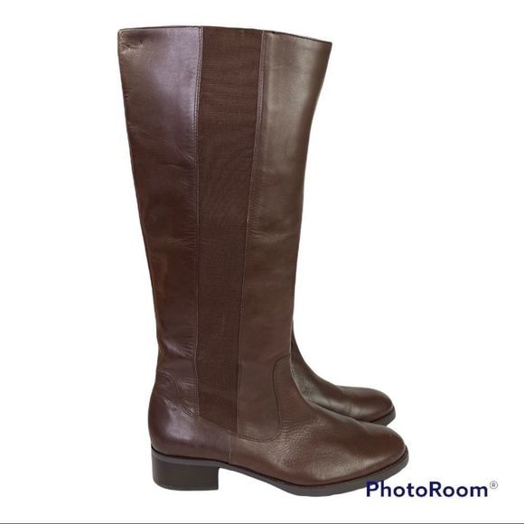 Donald Pliner Buriel 3 Brown Leather Riding Boots Size 10 - Picture 12 of 12